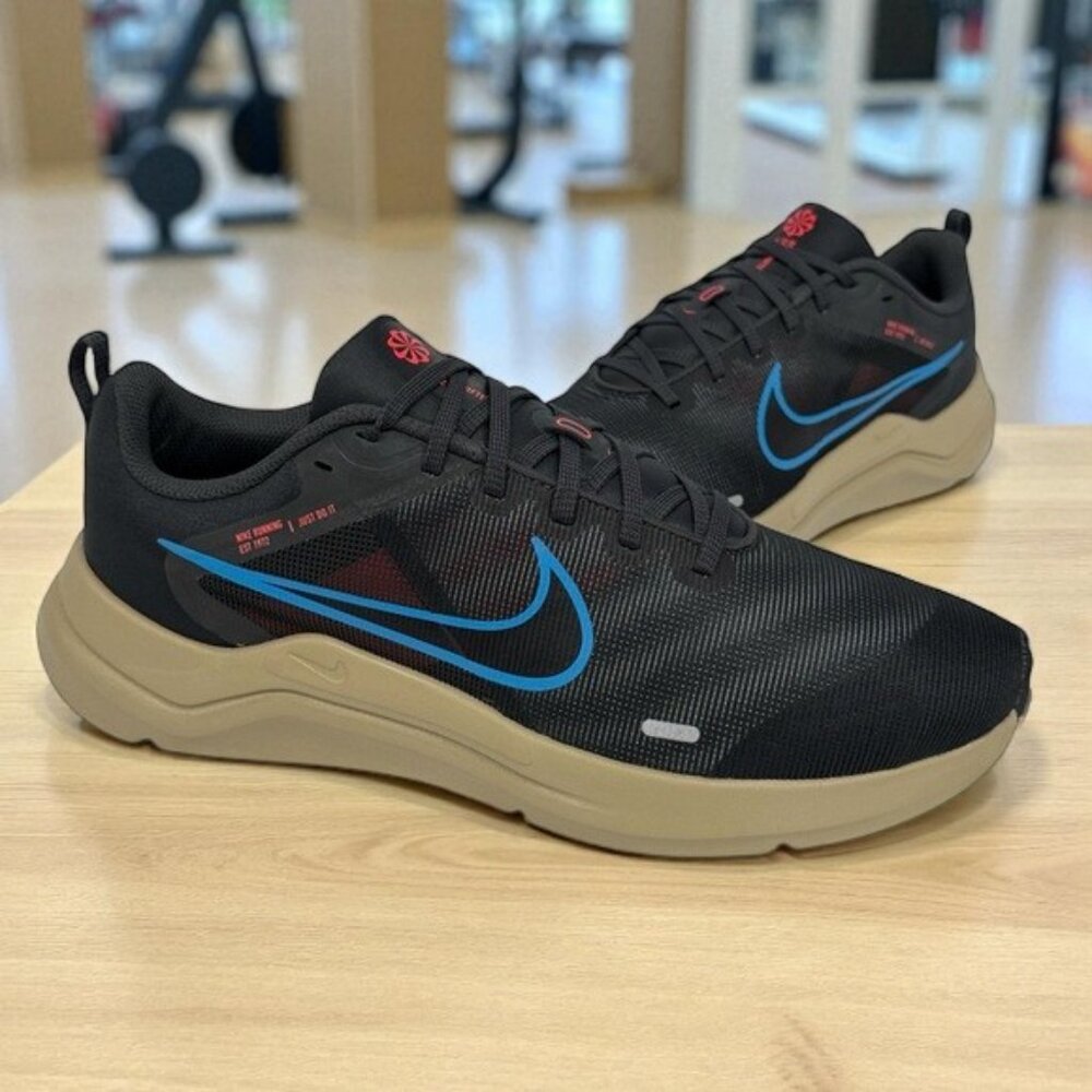 Nike Downshifter 12 Dark Smoke Grey Laser Blue #DD9293-008 Sneakers Shoes 10.5
